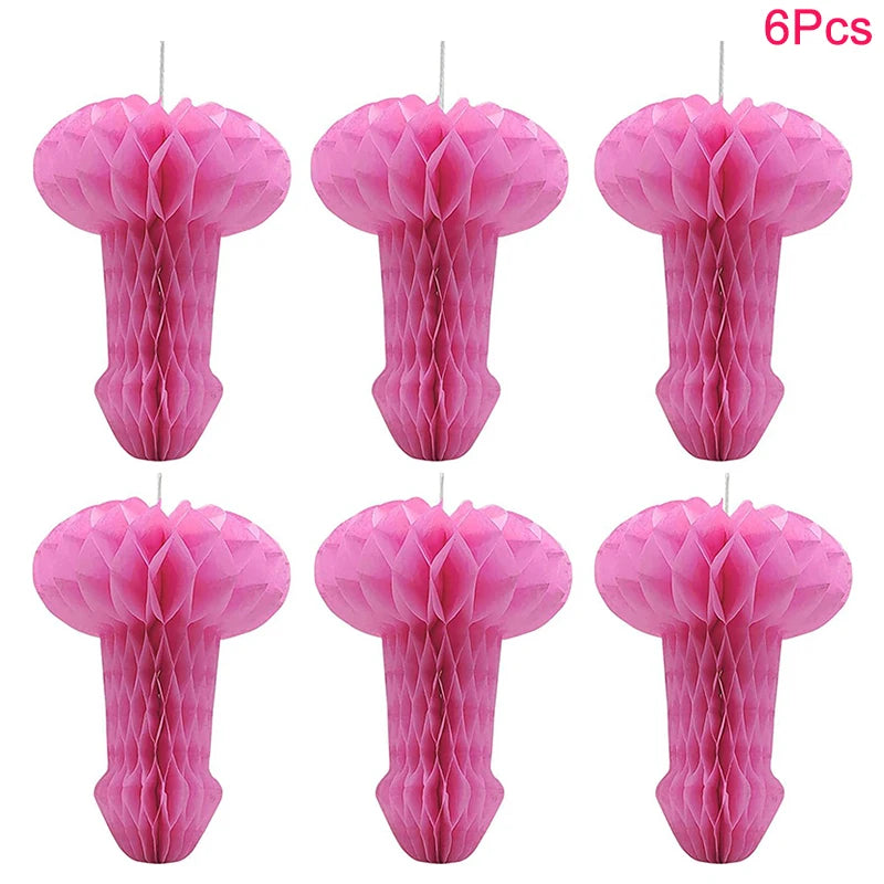 Enfeite de Papel Colmeia para Chá de Lingerie (Kit 1 ou 6 pçs)