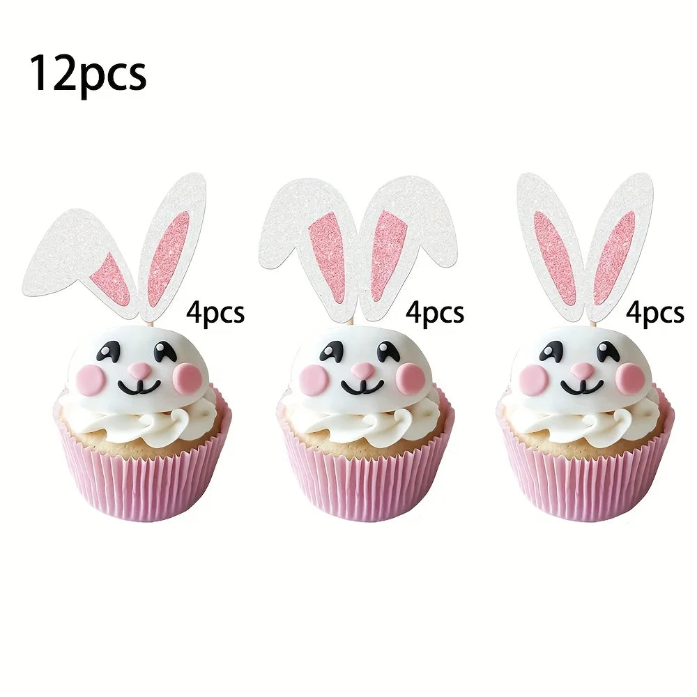 Kit Toppers "Orelhinha de Coelho" (12 ou 24 unidades)