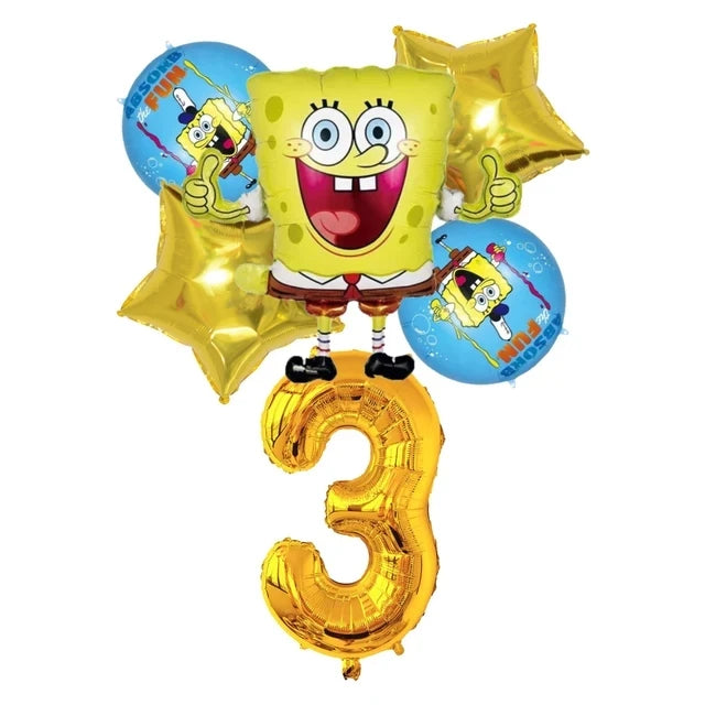 Kit Festa Bob Esponja: Descartáveis e Balões