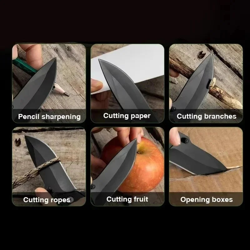 Canivete tático lamina em aço inoxidável