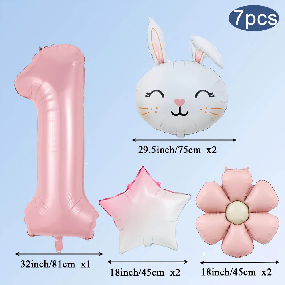 Kit Balão de Aniversário de Coelho