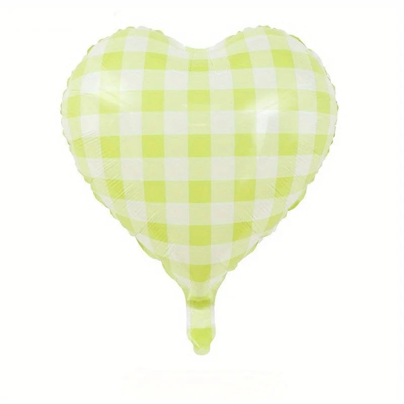Kit 5 Balões Coração Xadrez