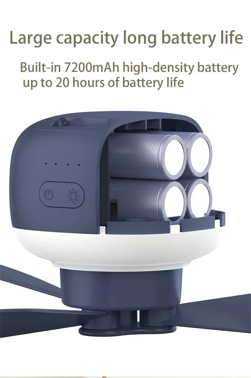 Ventilador compacto portátil de teto para acampamento