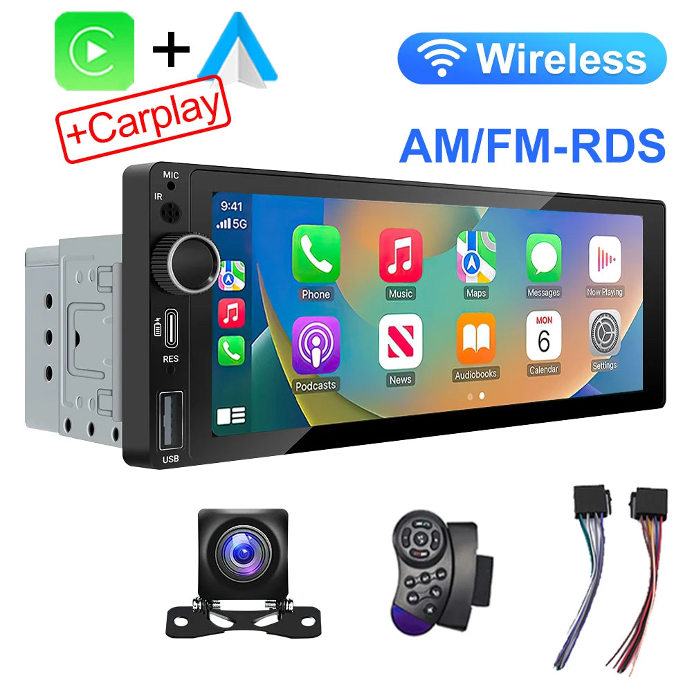 Multi mídia Hd tela touch carplay/bluetooth 5.0/AUX/Fm Radio