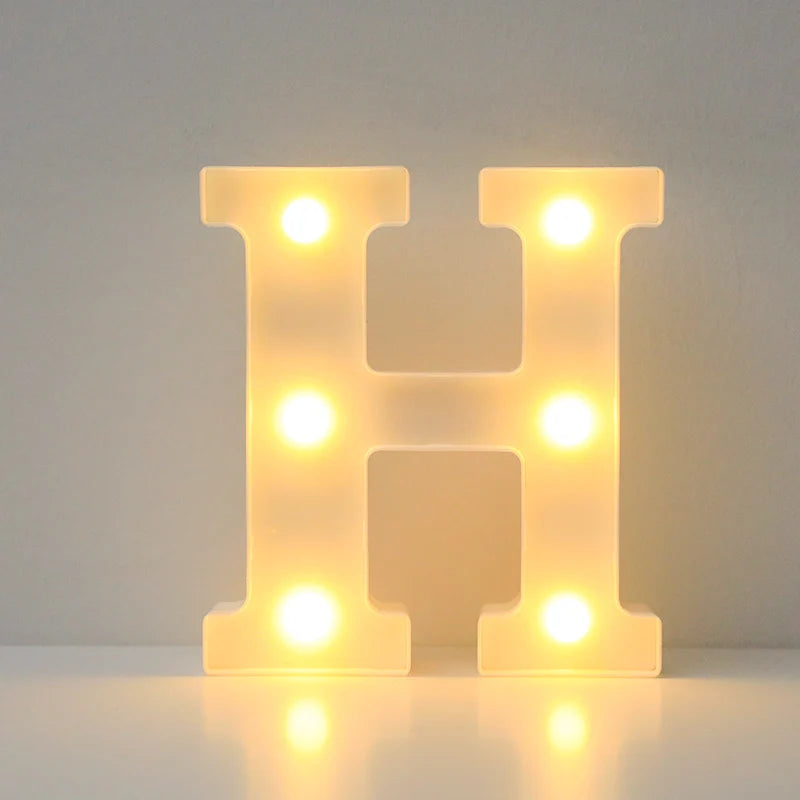 Letras e Números de LED (16cm) – Luminária Decorativa