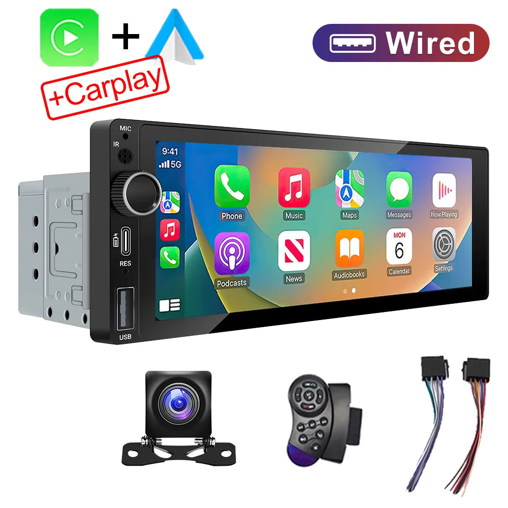 Multi mídia Hd tela touch carplay/bluetooth 5.0/AUX/Fm Radio