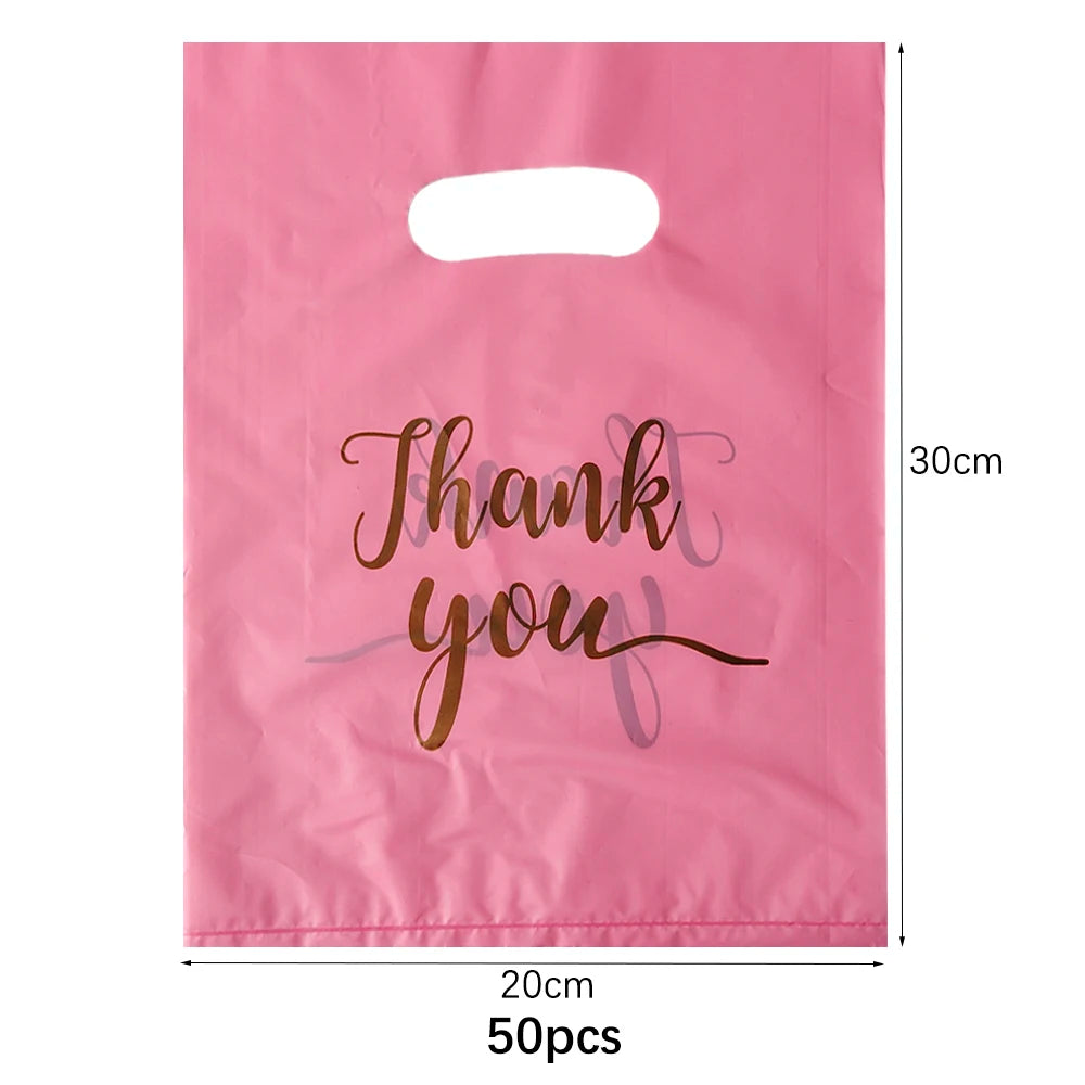 Kit Sacos de Embalagem (10, 50 ou 100 pçs) – Estampa "Thank You"