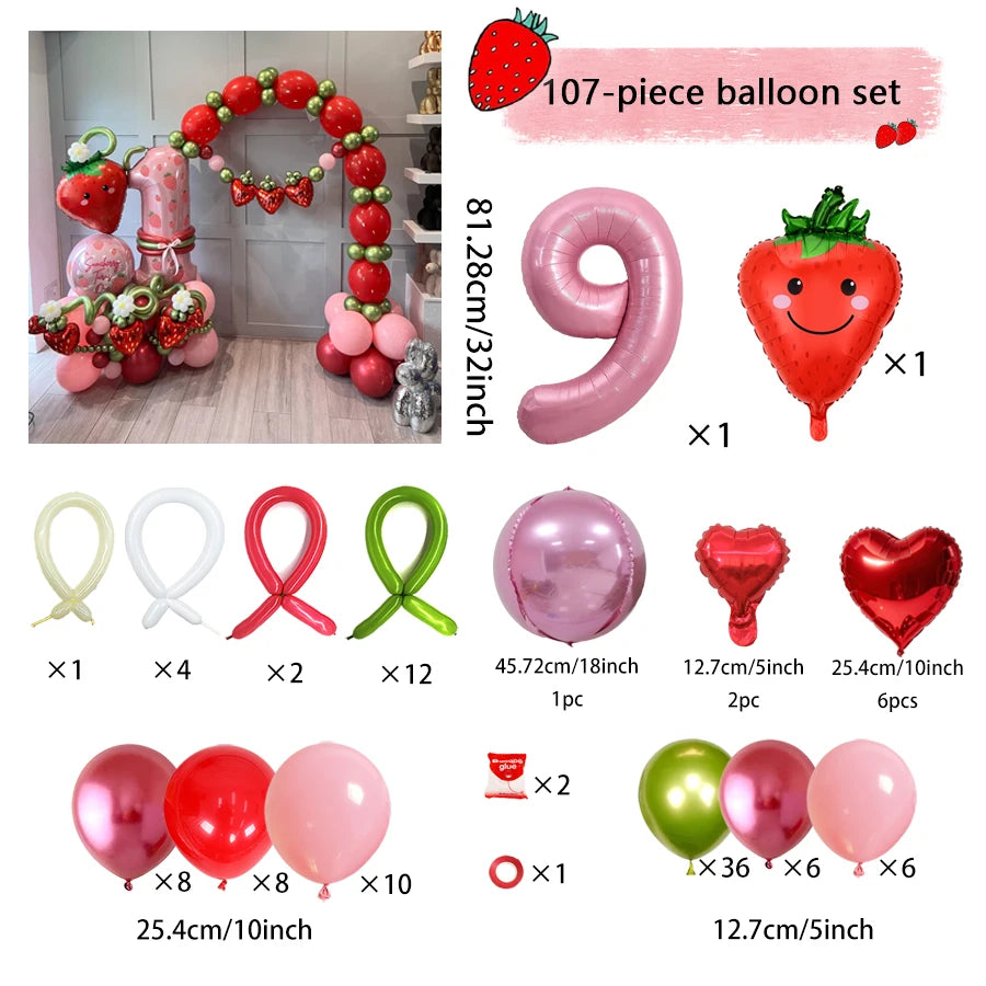 Kit balões morango