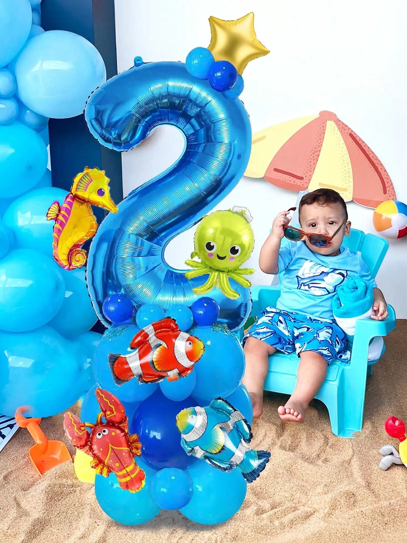 Kit Balões Animais Marinhos (24 Peças)