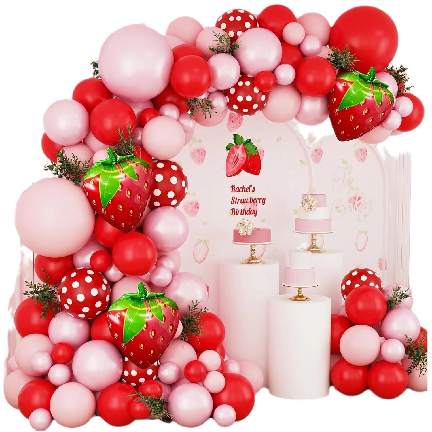 Kit Balões Temática Morango