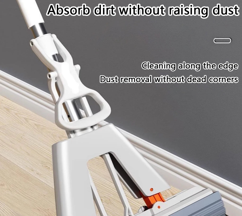 Esfregão mop de borracha com drenagem automática espremida mágico, auto-limpeza, esponja reutilizável