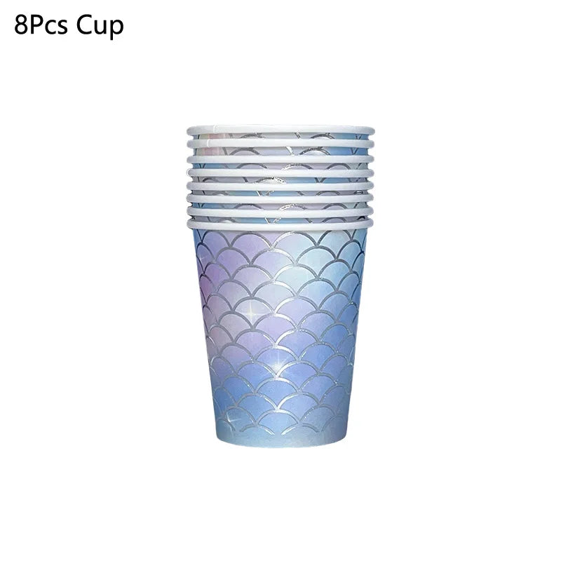 Kit Talheres e Pratos Sereia: Mesa Completa Fundo do Mar