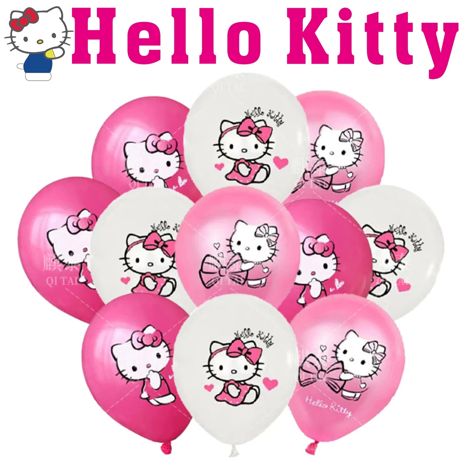 Kit Balões de Látex Hello Kitty