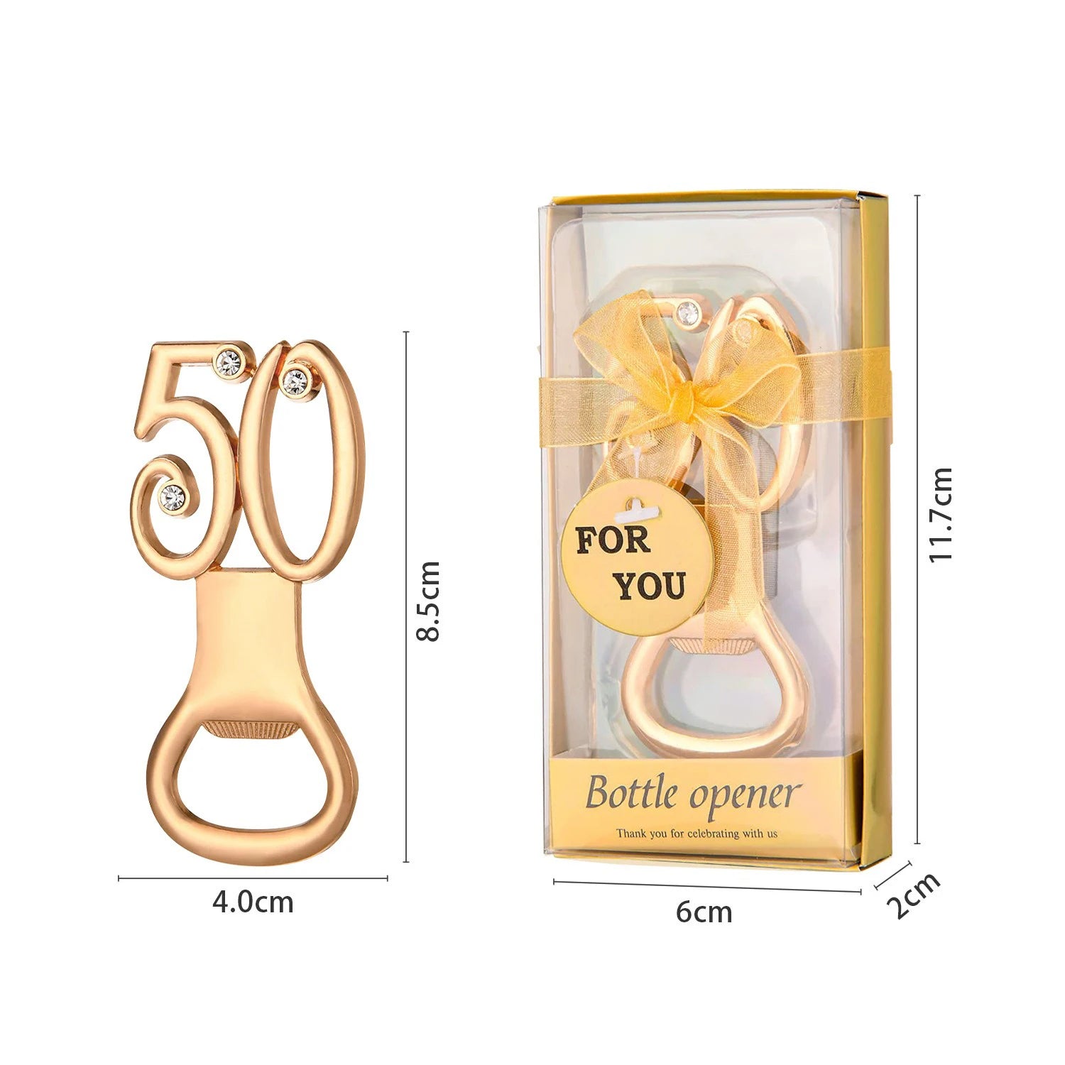 Abridor de Garrafas Dourado Comemorativo