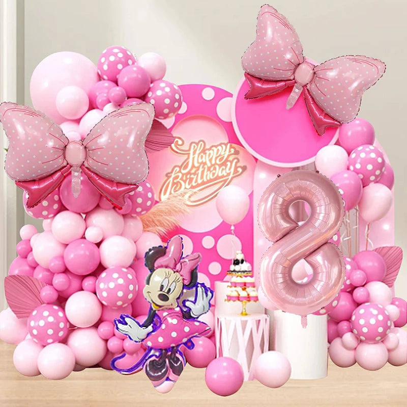 Kit de balões Minnie Mouse rosa