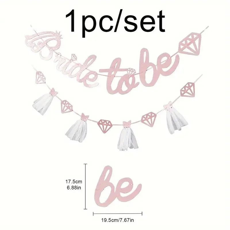 Varal Decorativo Glitter – Noiva e Diamantes