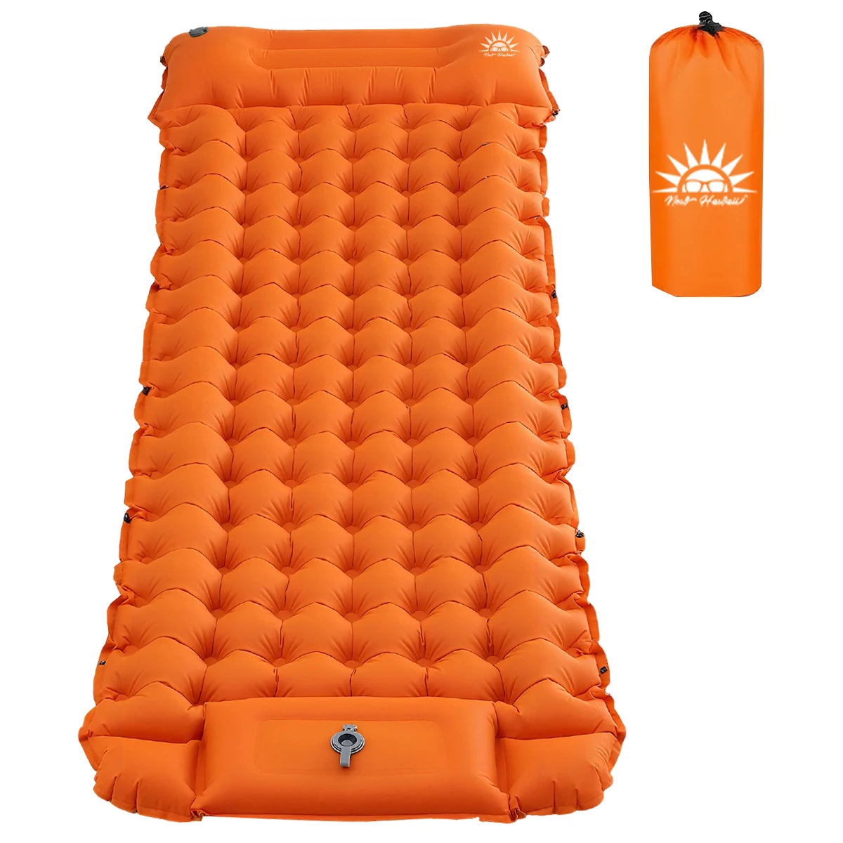 Colchonete inflável resistente a prova dágua com bomba de pé integrada