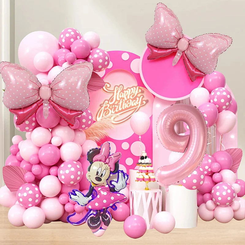 Kit de balões Minnie Mouse rosa