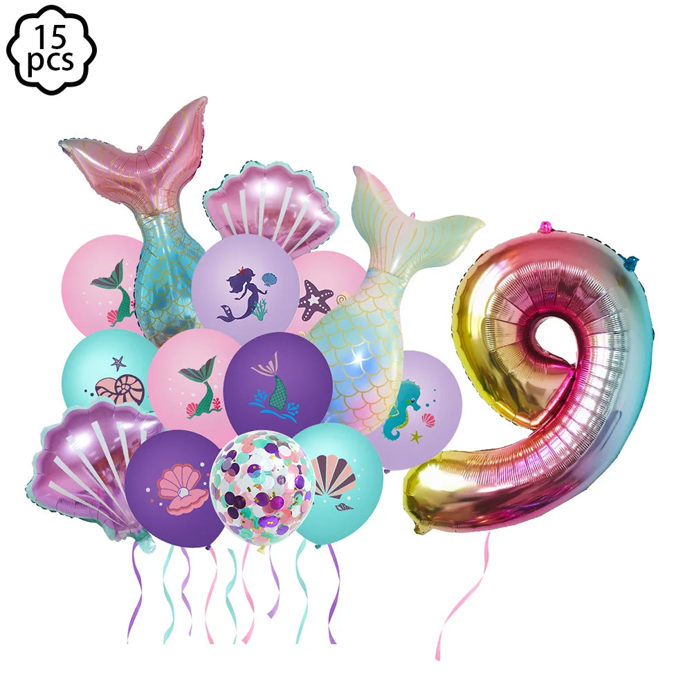Conjunto Decorativo Para Festa Tema Sereia
