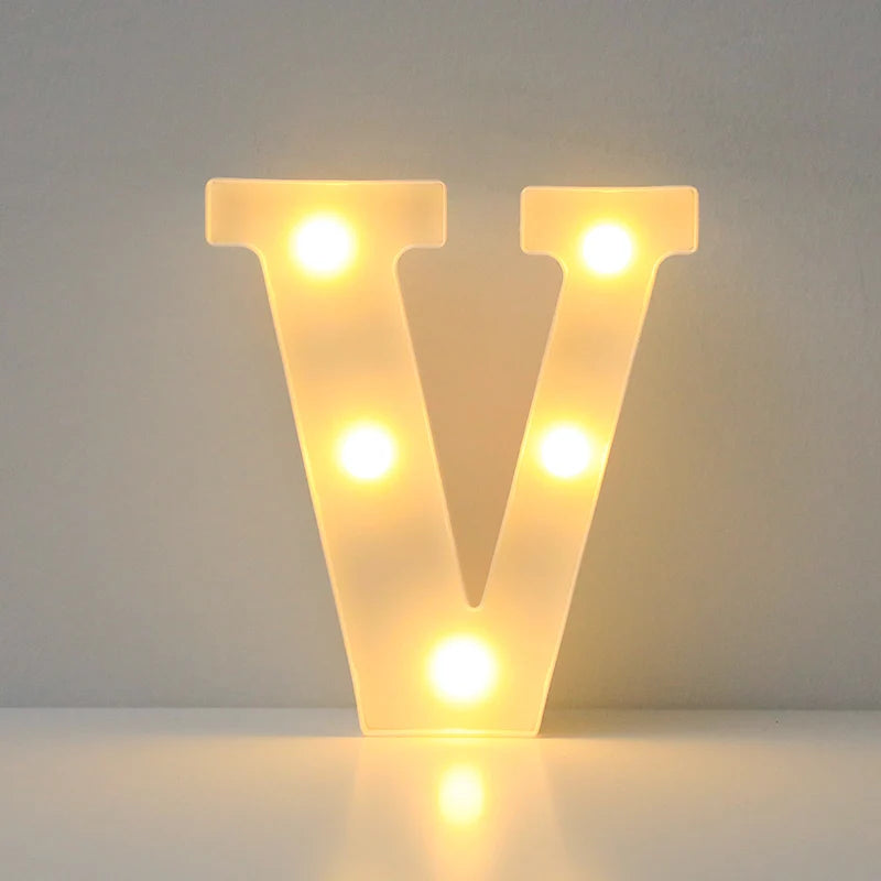 Letras e Números de LED (16cm) – Luminária Decorativa