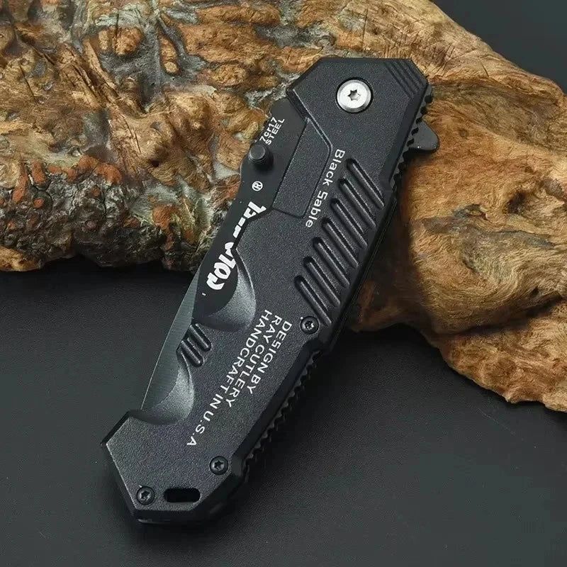 Canivete tático lamina em aço inoxidável