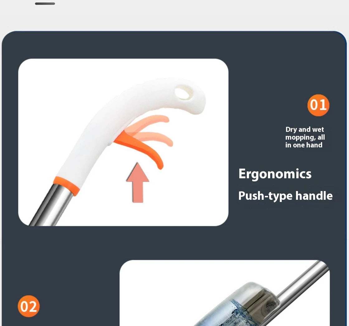 Mop spray com almofada de microfibra substituível