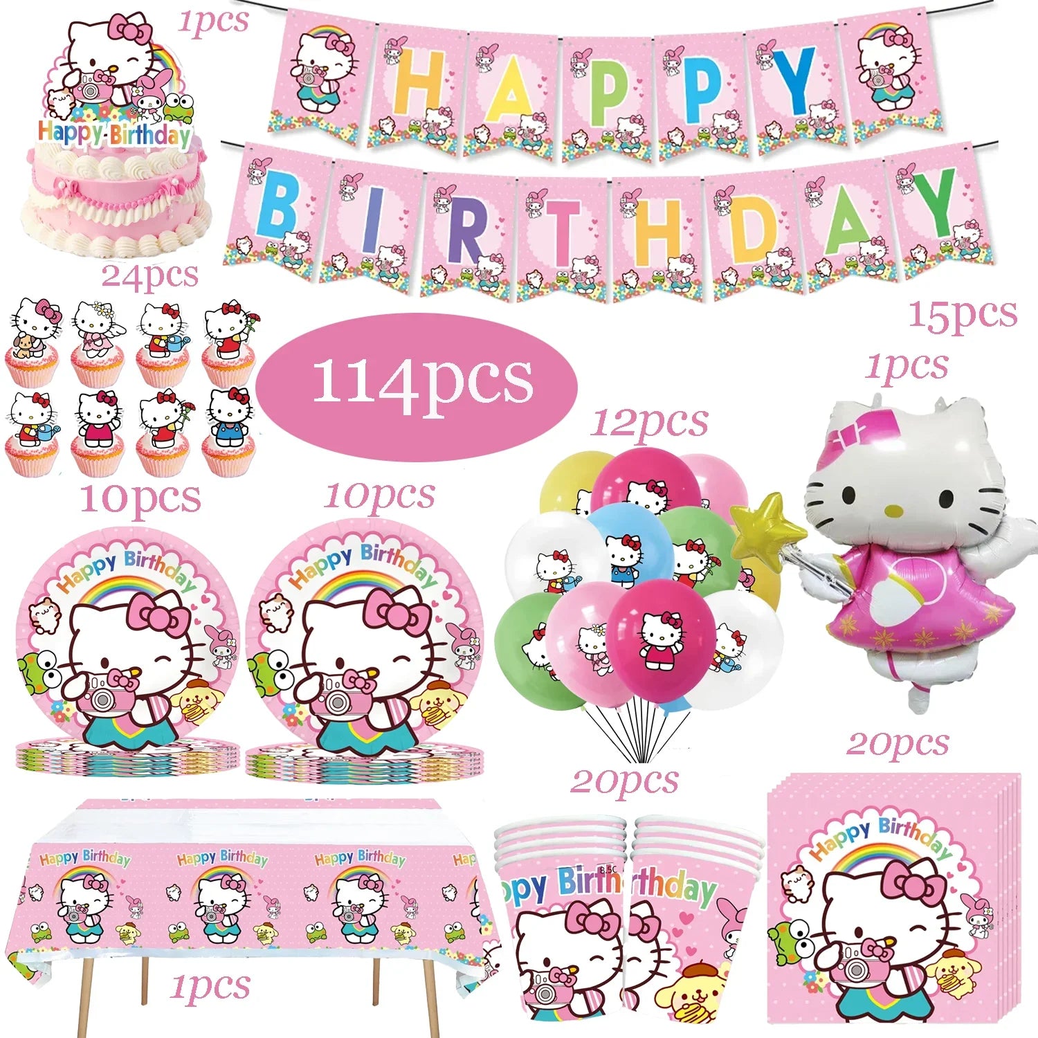 Kit Festa Completa Hello Kitty