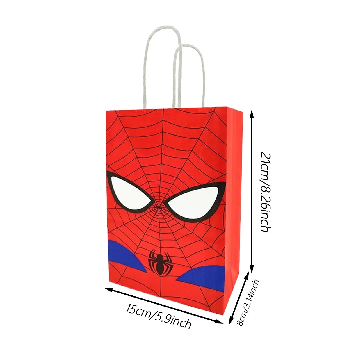 Kit 12 Sacolas de Presente Homem-Aranha