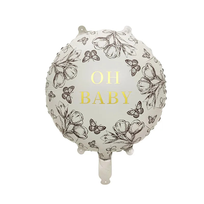 Balão Metalizado Carrinho de Bebê e Mamadeira