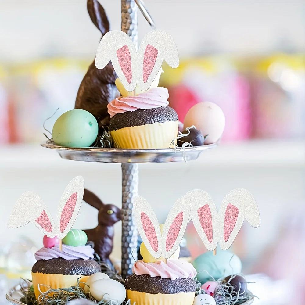 Kit Toppers "Orelhinha de Coelho" (12 ou 24 unidades)