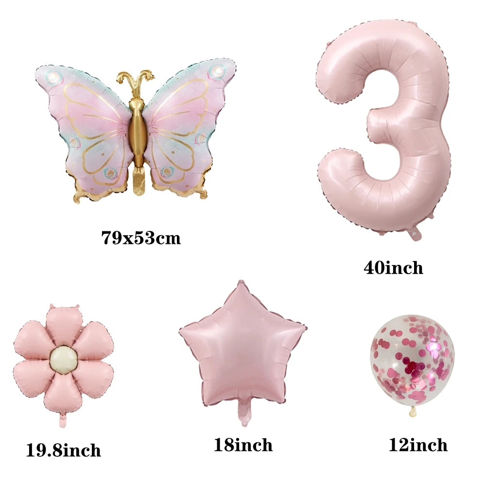 Kit Balão Metalizado Borboleta