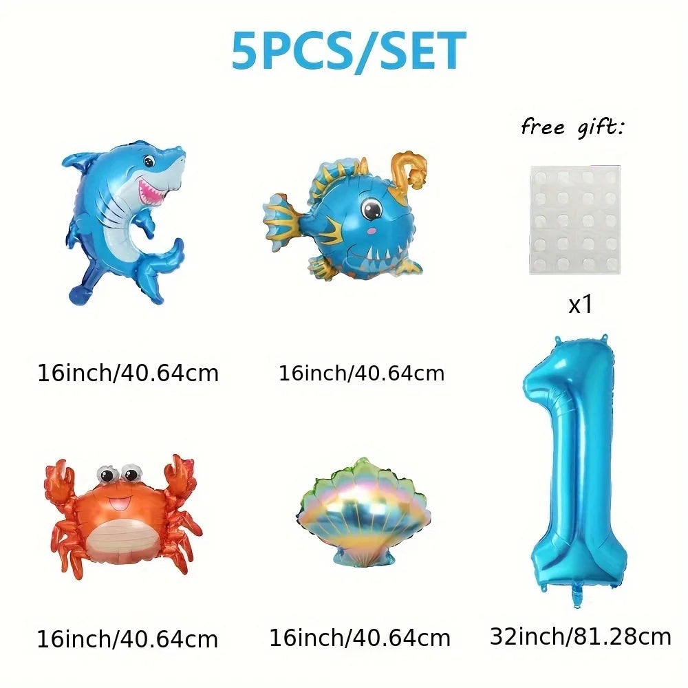 Kit Oceano com Número (5 Peças)