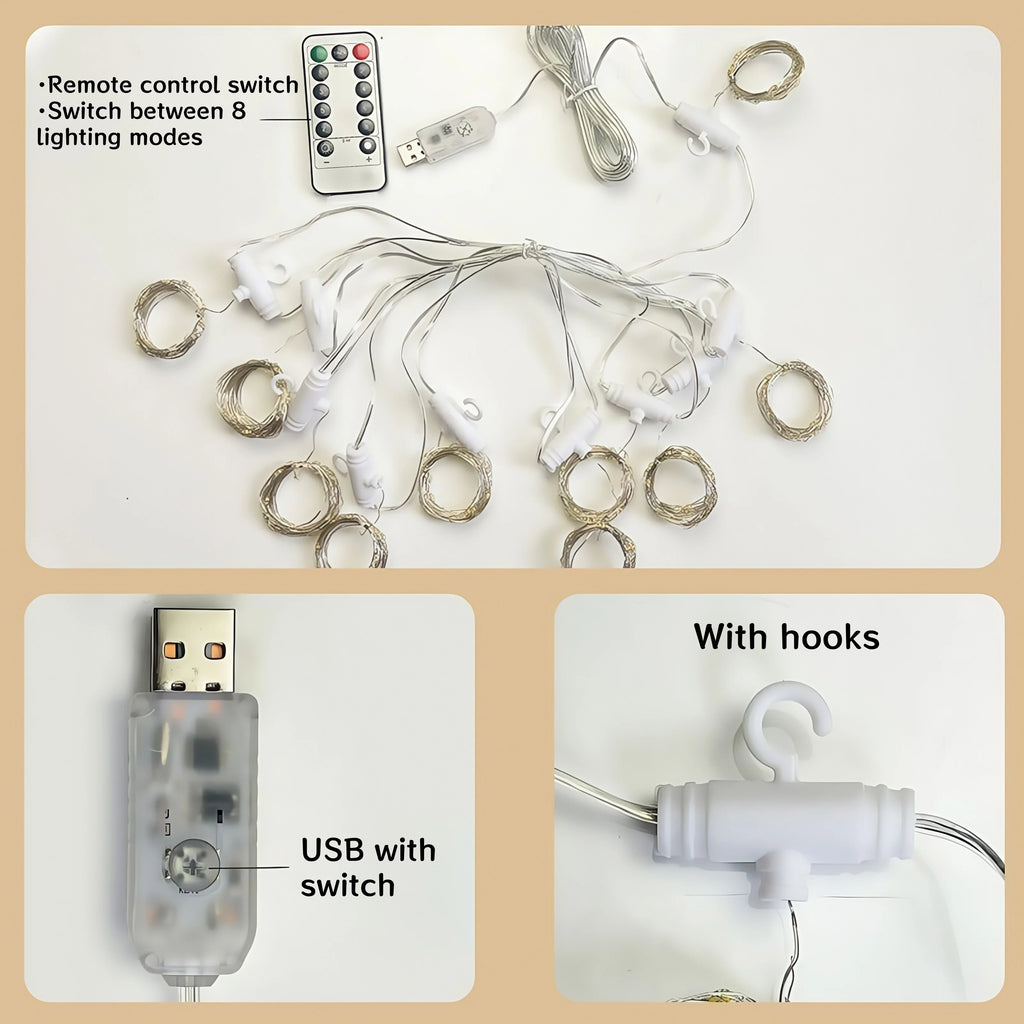 Kit de Cortinas de Tule com led