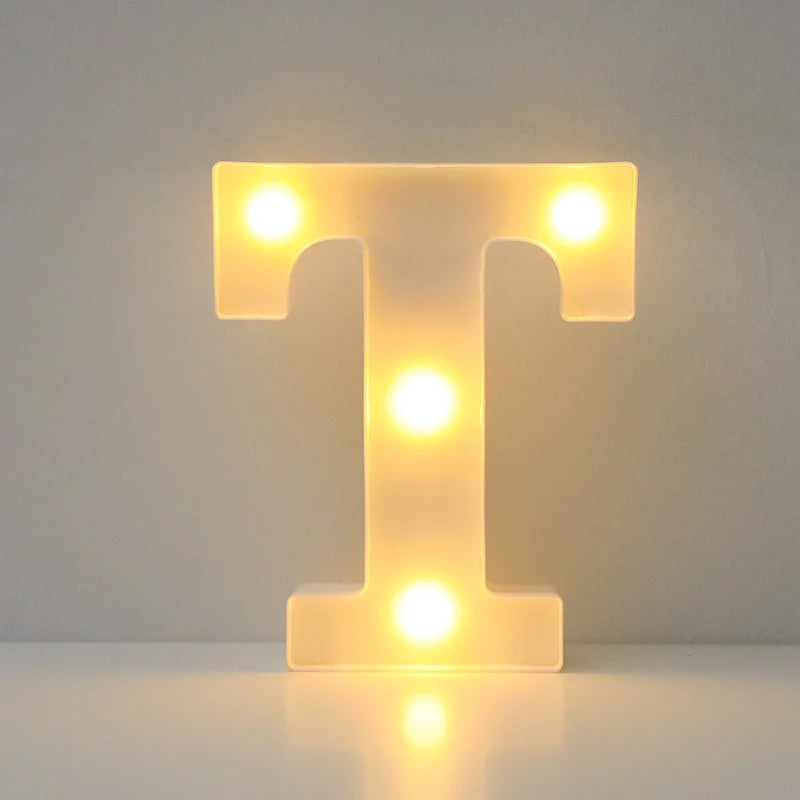 Letras e Números de LED (16cm) – Luminária Decorativa