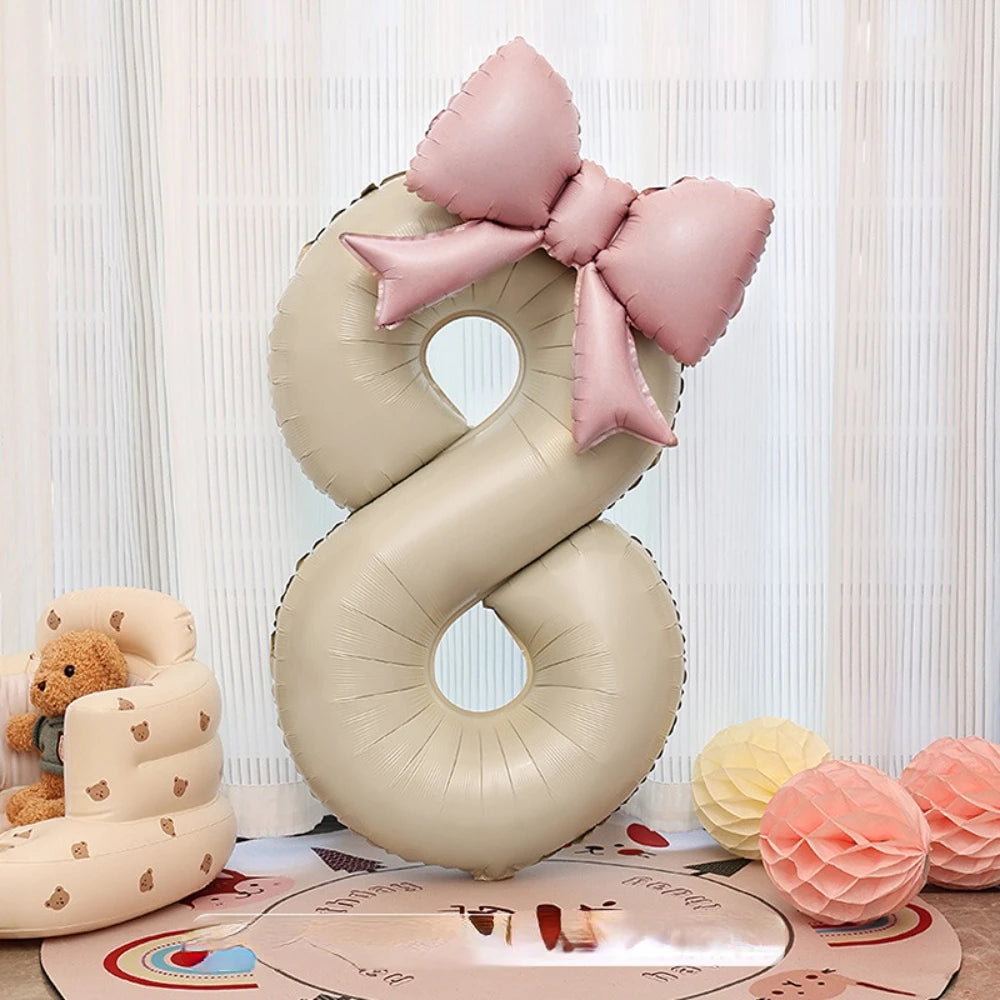 Balão de número com laço