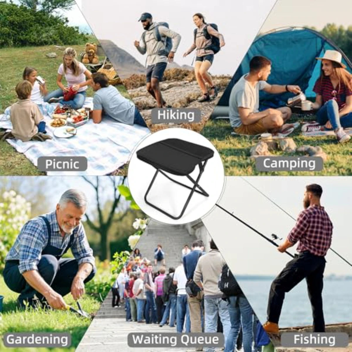 Banco portátil dobrável capacidade 120kg