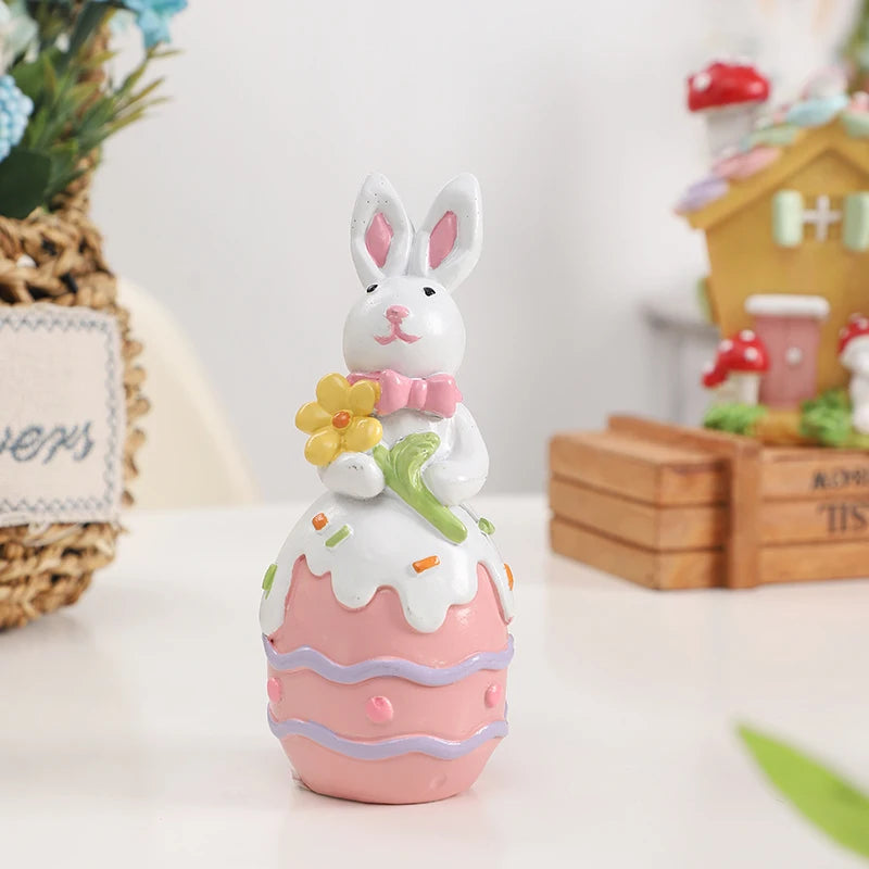 Enfeite de Mesa: Coelho e Ovo