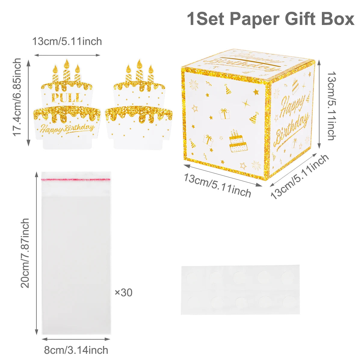 Caixa Puxa Dinheiro com Cartão – Presente Surpresa de Aniversário