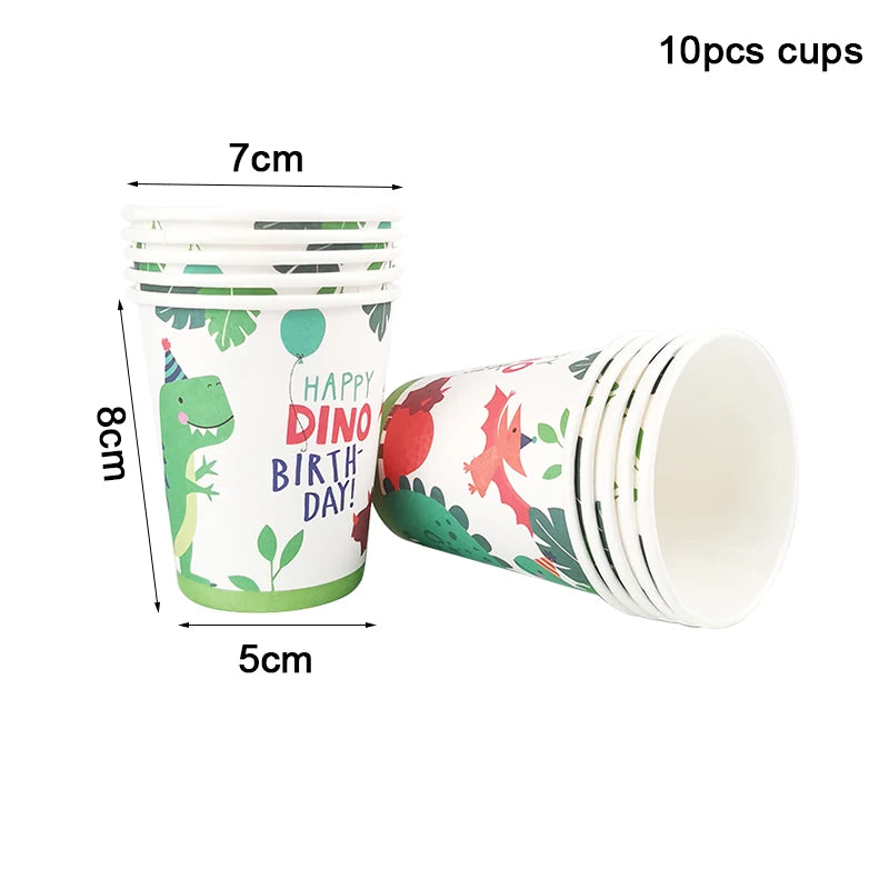 Kit Talheres e Pratos Descartáveis Dinossauro – Festa Completa