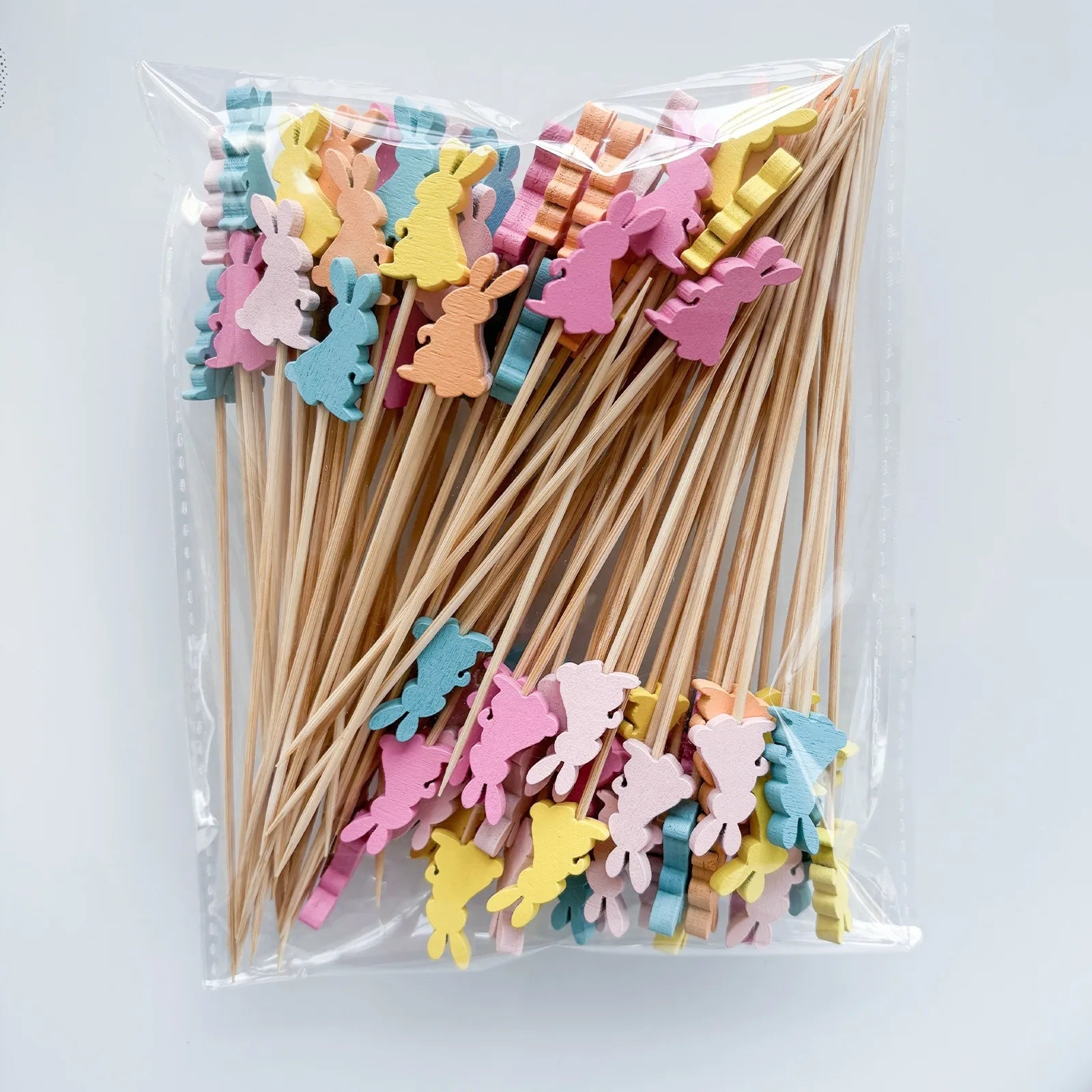 Kit 100 Palitos Decorativos Orelha de Coelho