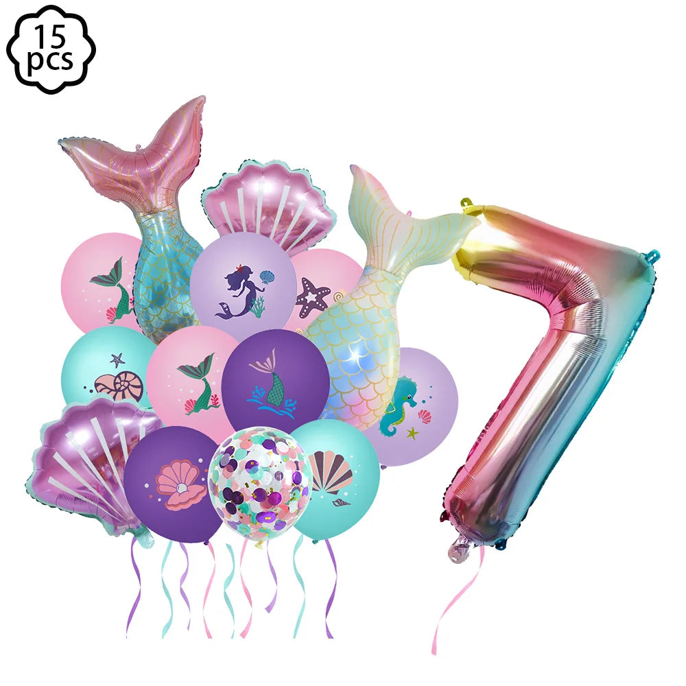 Conjunto Decorativo Para Festa Tema Sereia