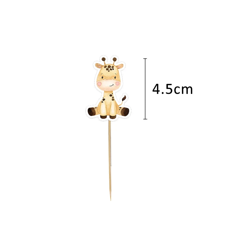 Kit 24 Toppers Animais da Selva