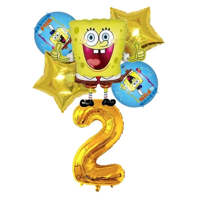 Kit Festa Bob Esponja: Descartáveis e Balões