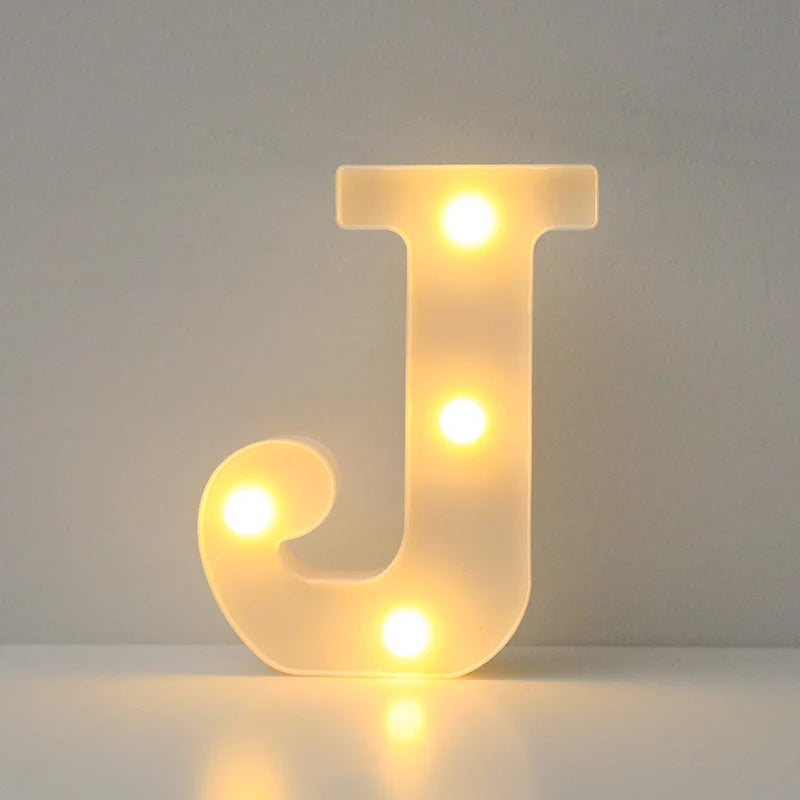 Letras e Números de LED (16cm) – Luminária Decorativa