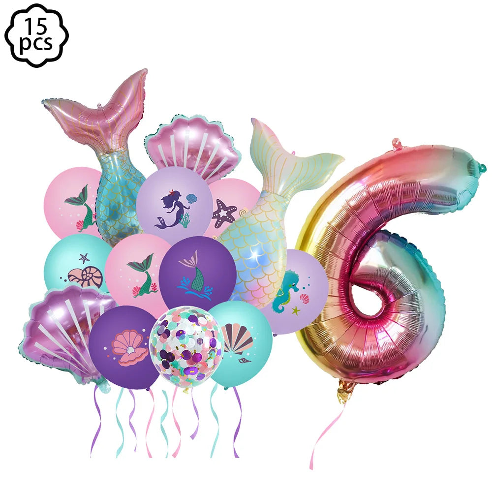 Conjunto Decorativo Para Festa Tema Sereia