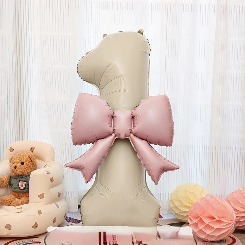 Balão de número com laço