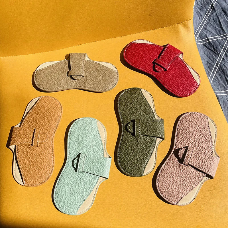 Estojo de óculos couro macio portátil