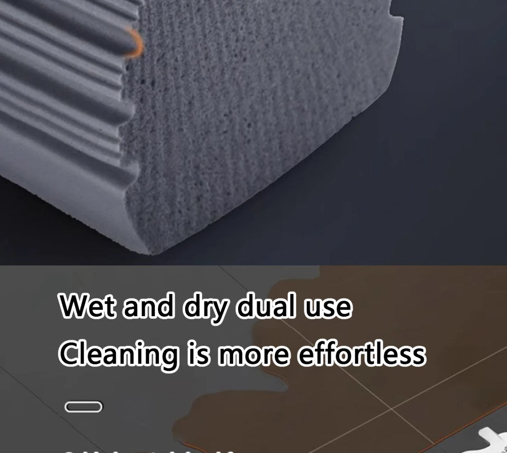 Esfregão mop de borracha com drenagem automática espremida mágico, auto-limpeza, esponja reutilizável