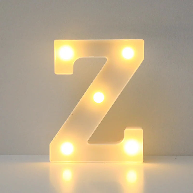 Letras e Números de LED (16cm) – Luminária Decorativa