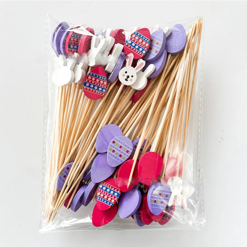 Kit 100 Palitos Decorativos Orelha de Coelho